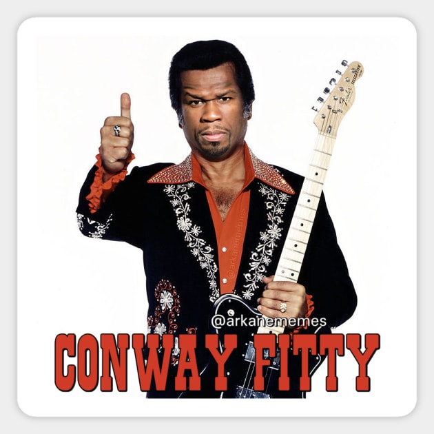 Conway Fitty Sticker by arkanememes